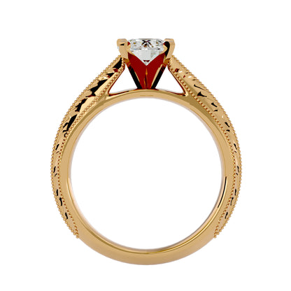 Twisted Elegance round diamond engagement ring