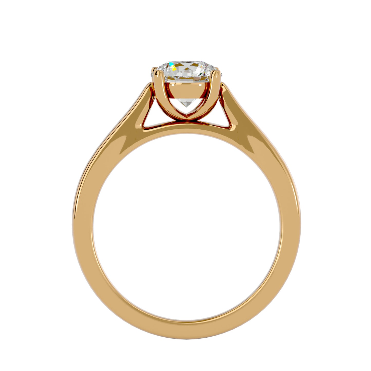 Timeless round diamond engagement ring