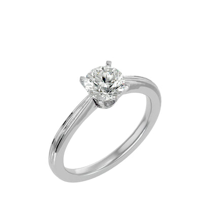 Vintage round diamond engagement ring