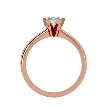 Six prong diamond engagement ring