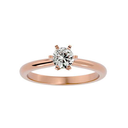 Six prong diamond engagement ring