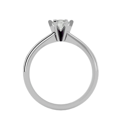 Six prong diamond engagement ring