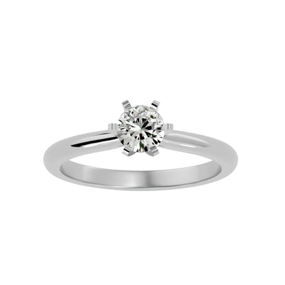 Six prong diamond engagement ring