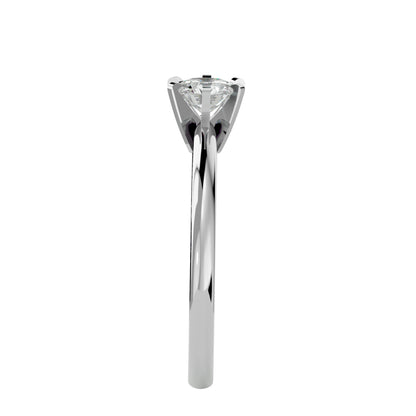 Six prong diamond engagement ring