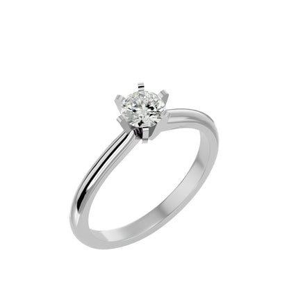 Six prong diamond engagement ring