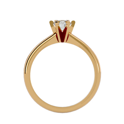 Six prong diamond engagement ring