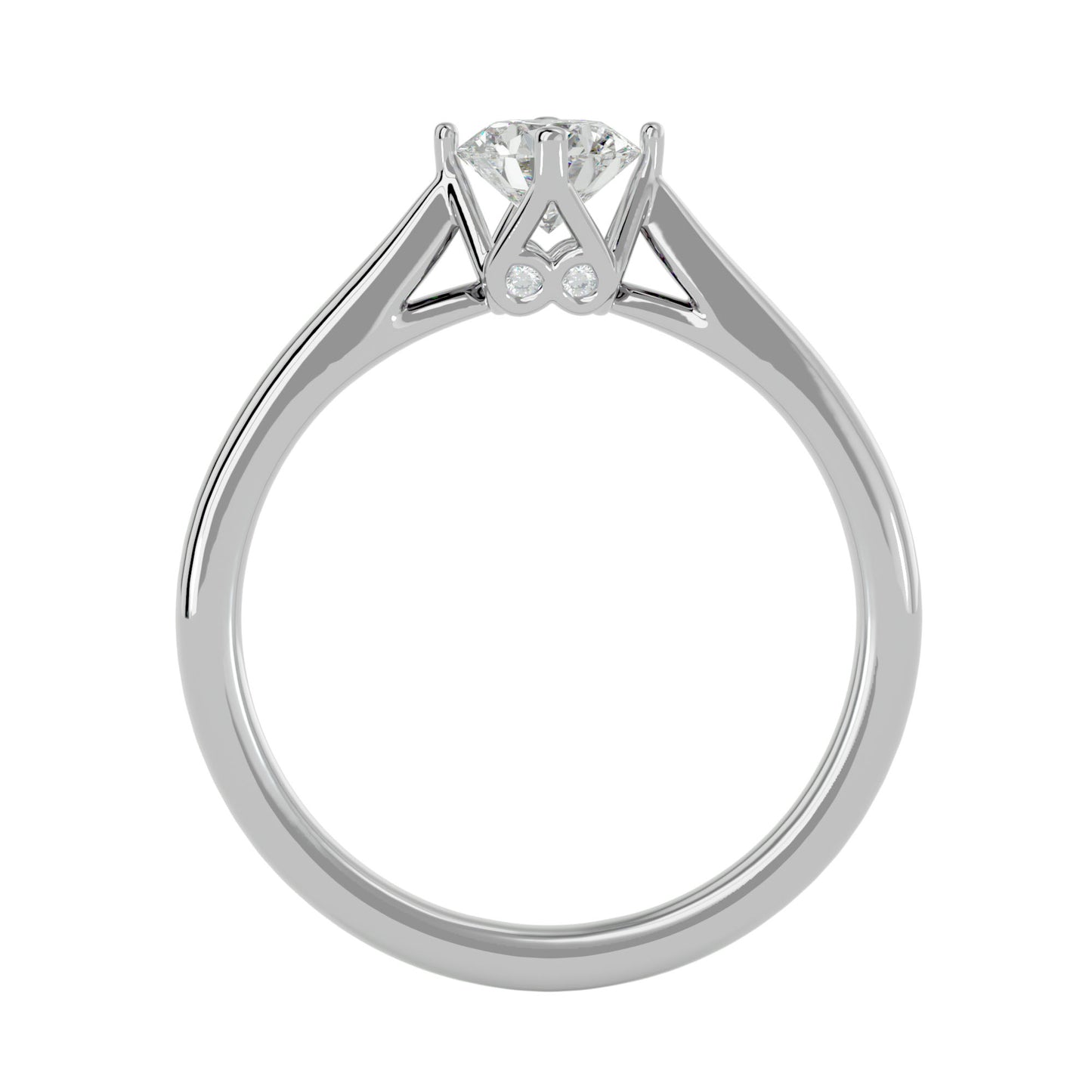 Embrace round diamond engagement ring