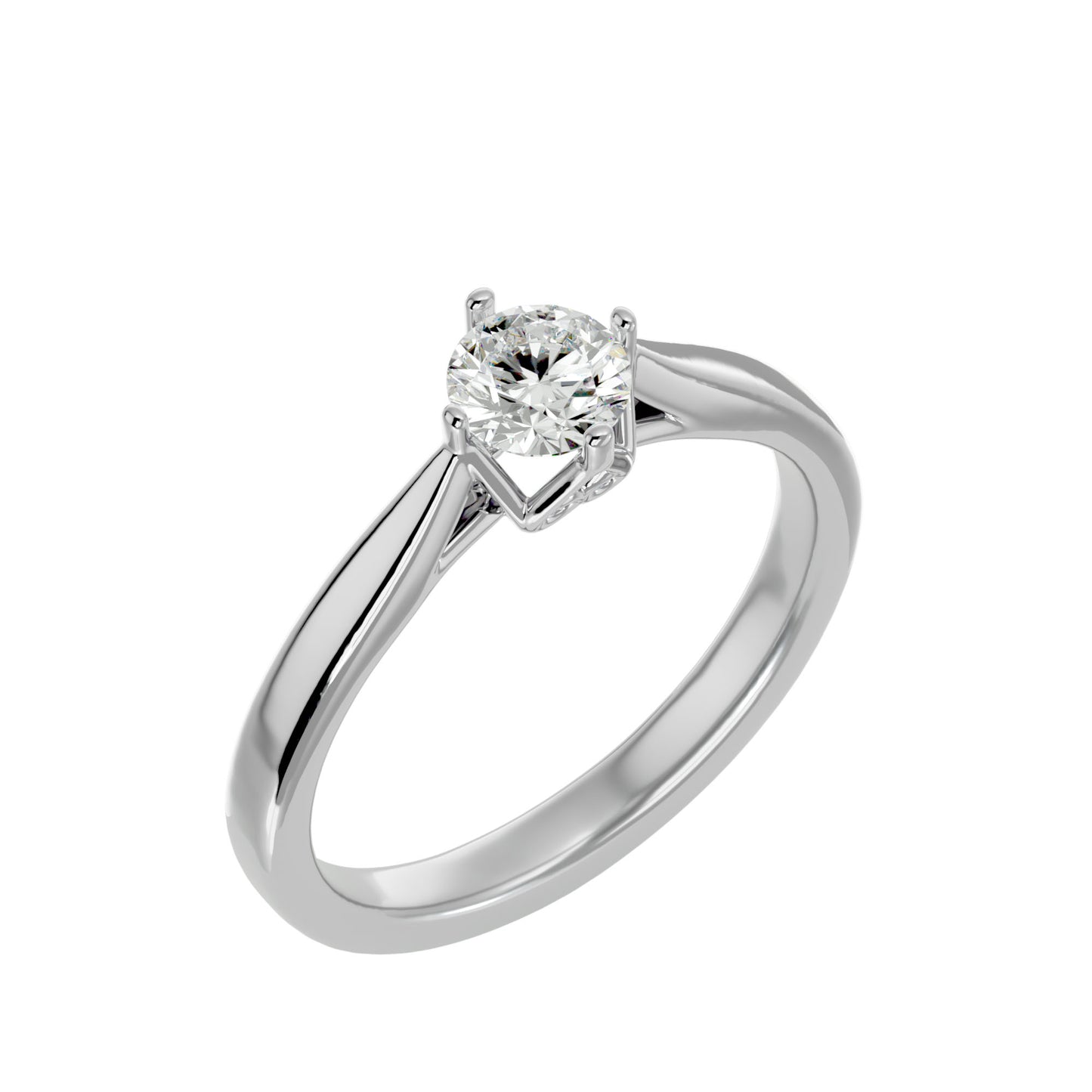 Embrace round diamond engagement ring