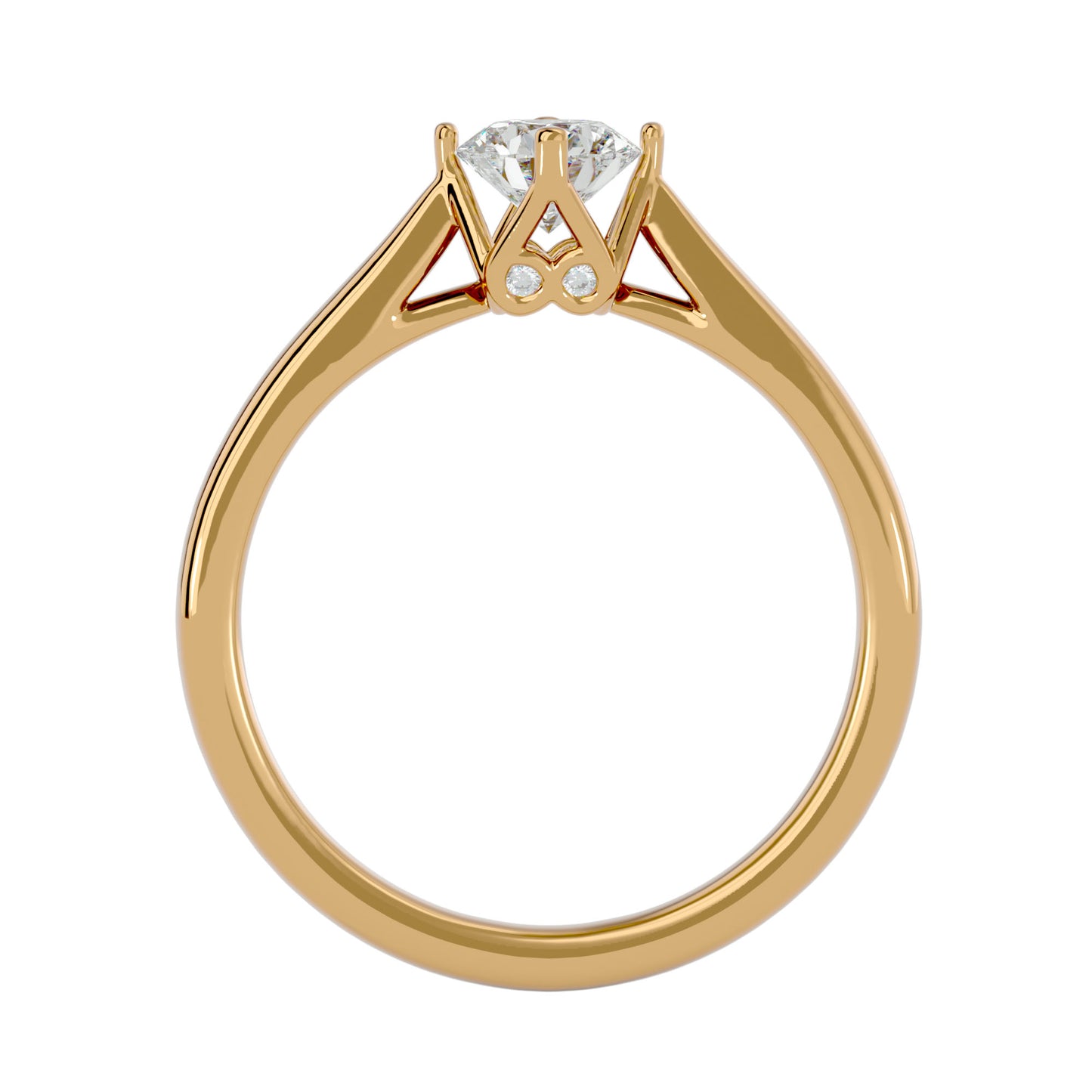 Embrace round diamond engagement ring