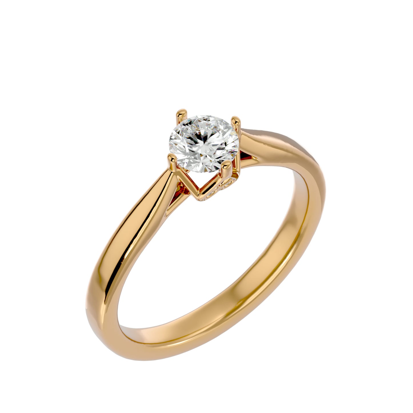 Embrace round diamond engagement ring