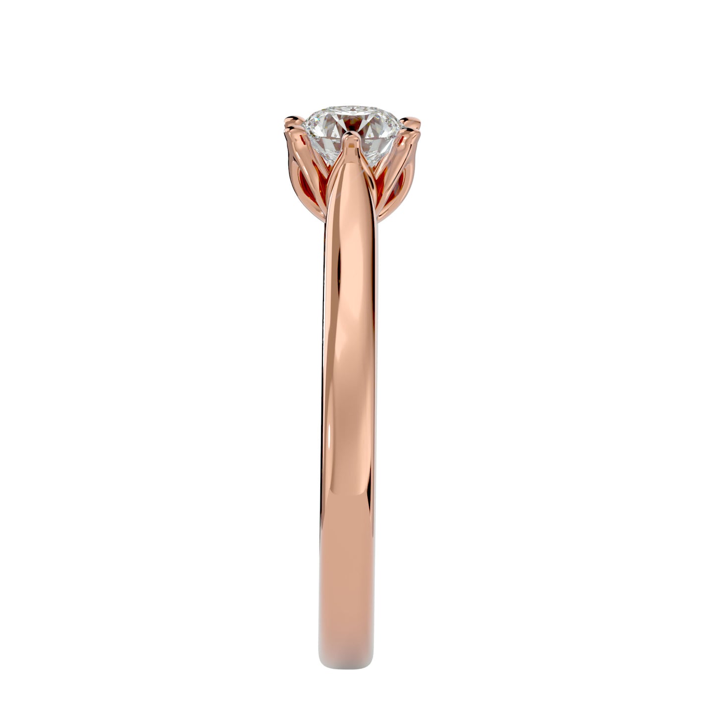Heart motif diamond engagement ring