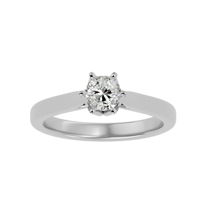 Heart motif diamond engagement ring