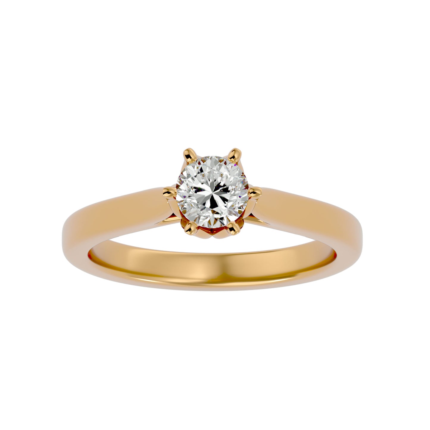 Heart motif diamond engagement ring