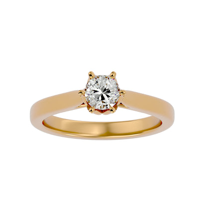 Heart motif diamond engagement ring