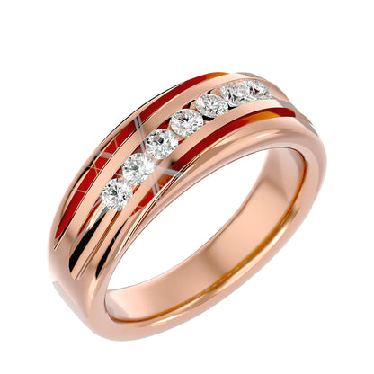Diagonal Men's ring