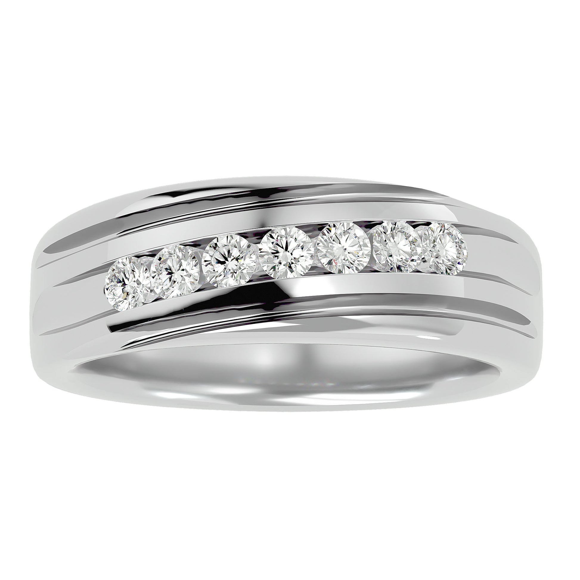Diagonal Men's ring
