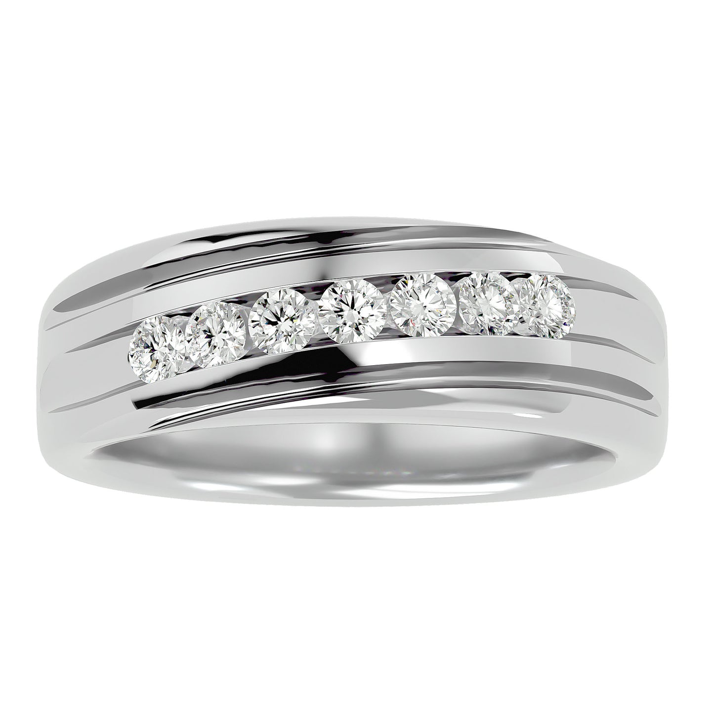 Diagonal Men's ring