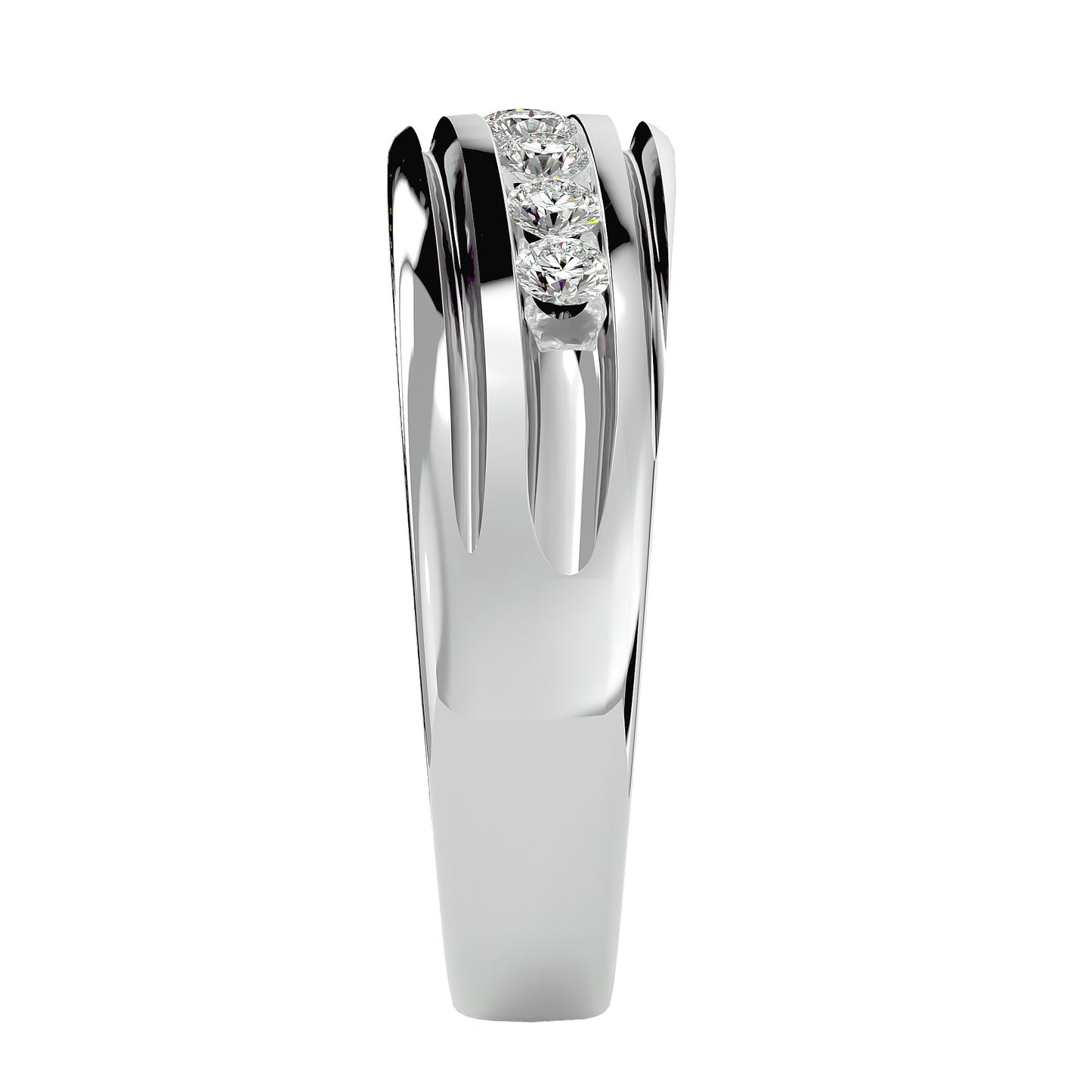 Diagonal Men's ring