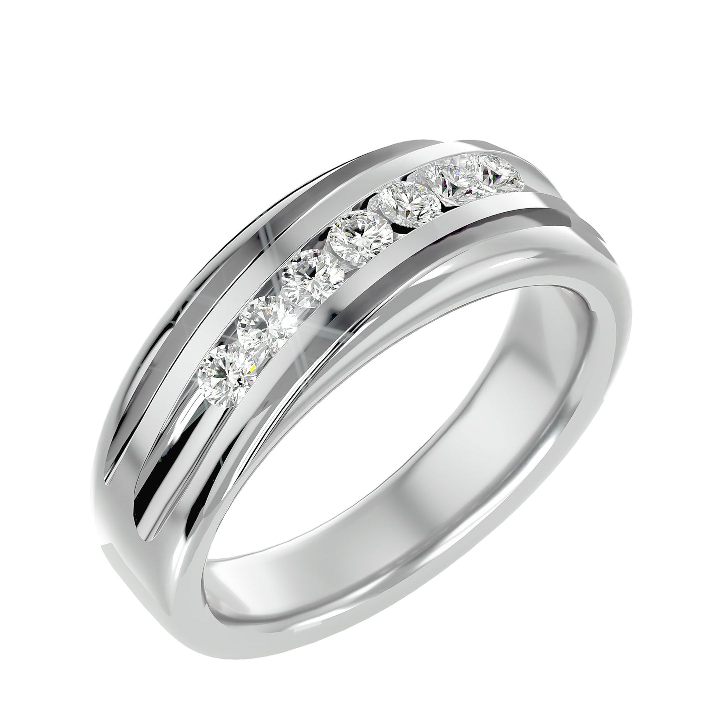 Diagonal Men's ring