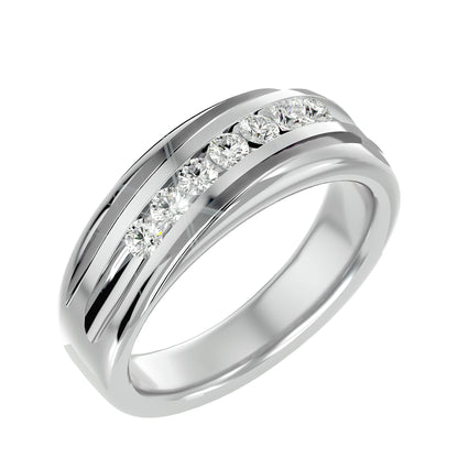 Diagonal Men's ring
