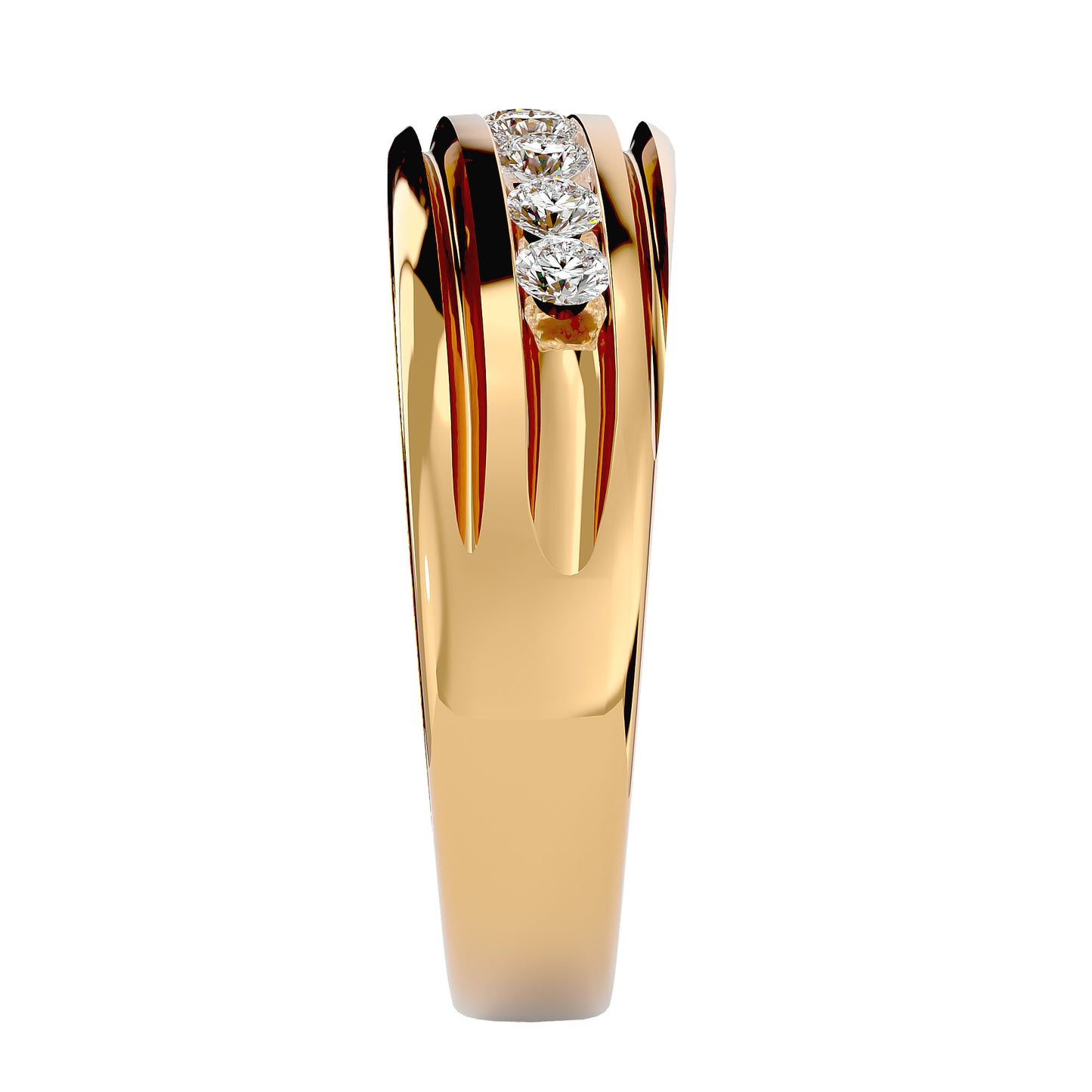 Diagonal Men's ring
