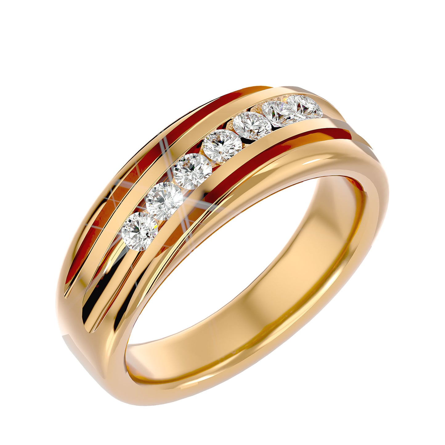 Diagonal Men's ring