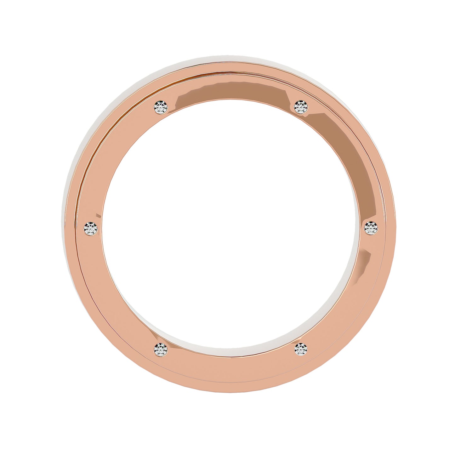 Hidden diamond men's ring