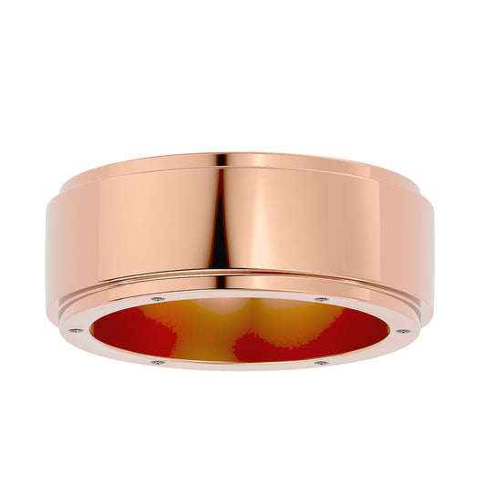 Hidden diamond men's ring