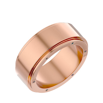 Hidden diamond men's ring