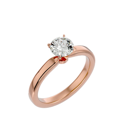 Round halo knot diamond engagement ring
