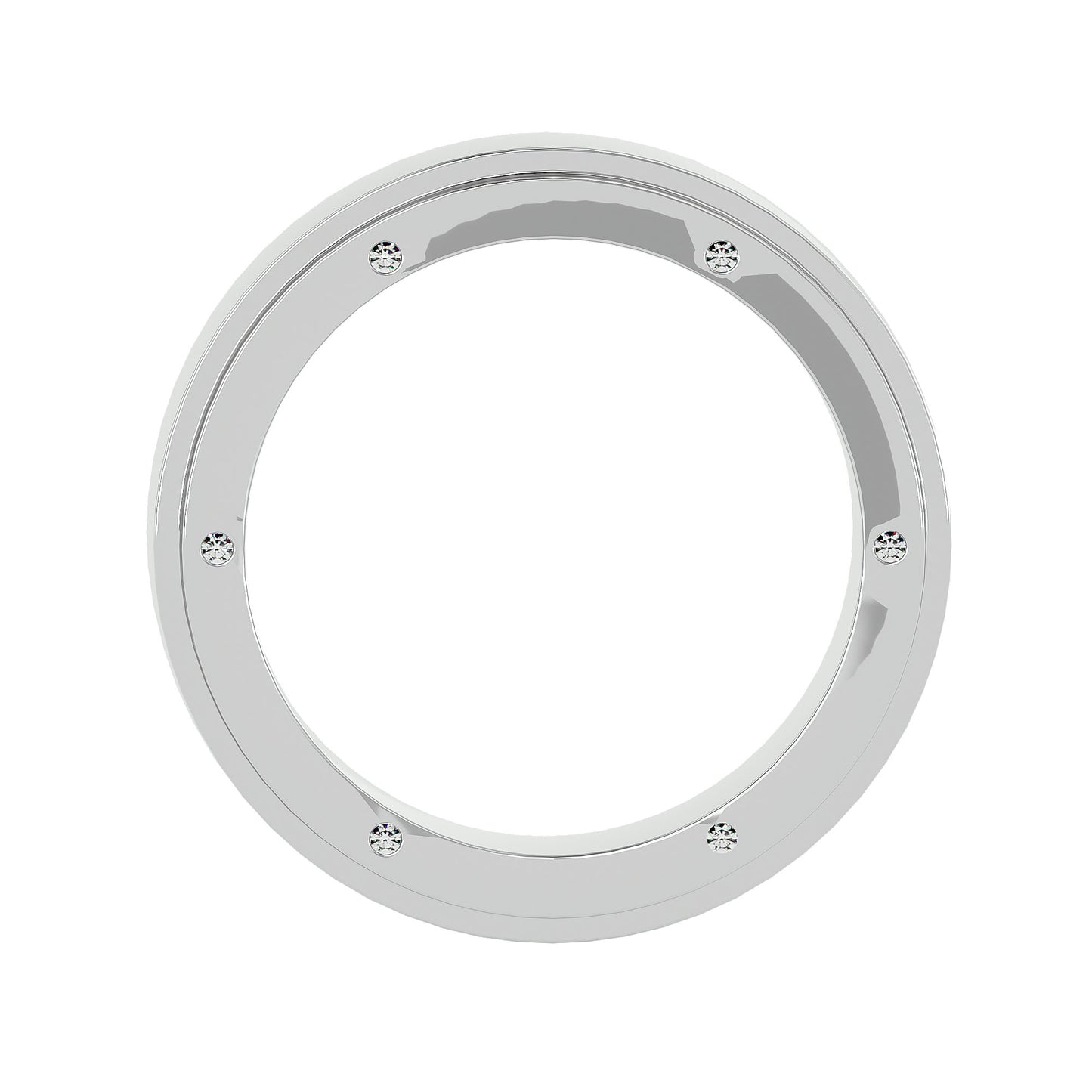 Hidden diamond men's ring