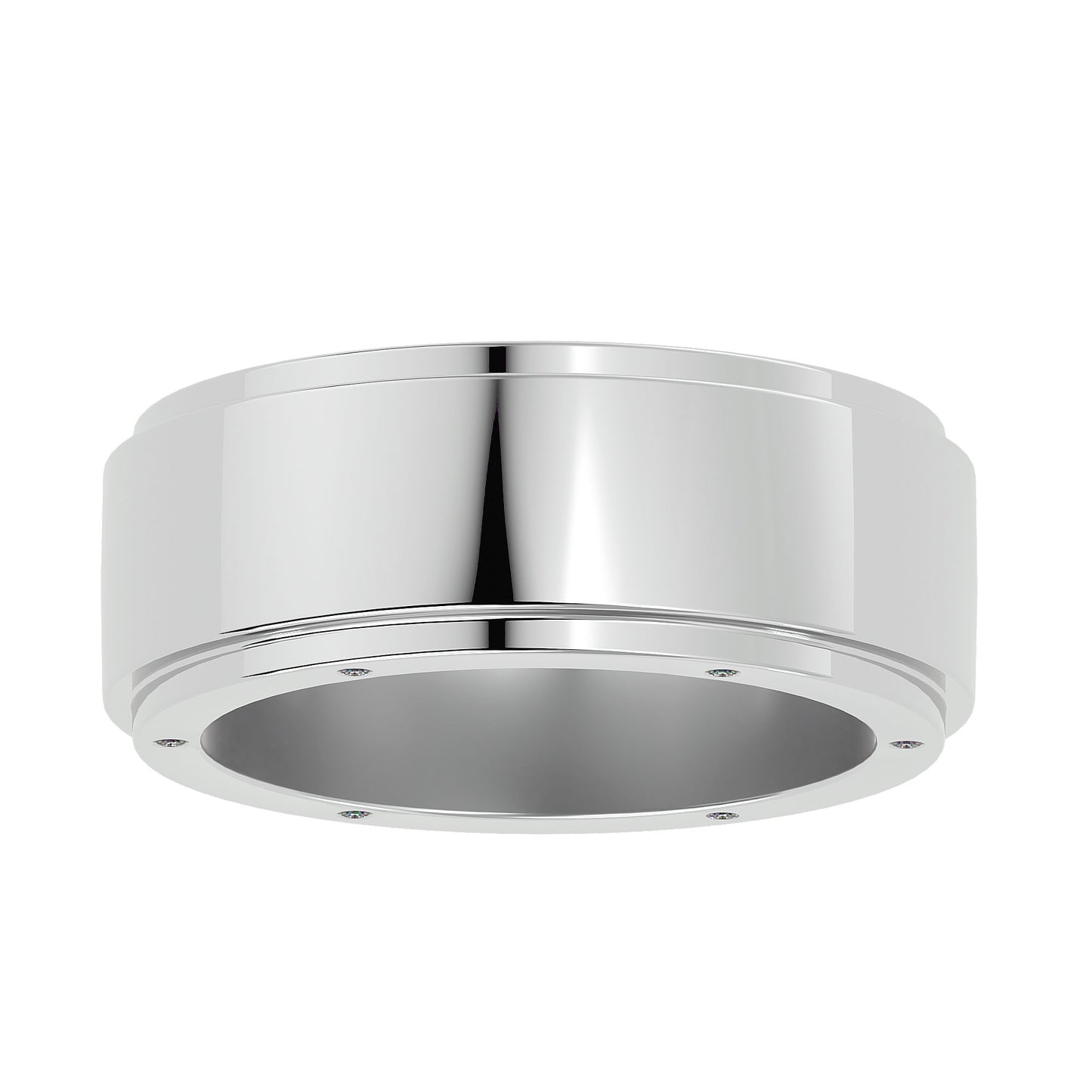 Hidden diamond men's ring