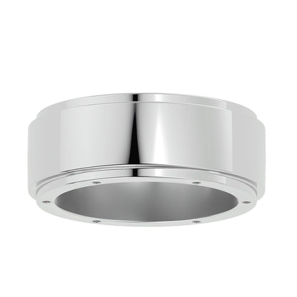 Hidden diamond men's ring