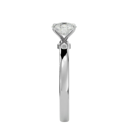 Round halo knot diamond engagement ring