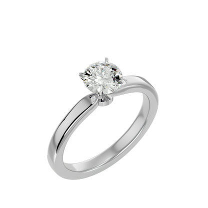 Round halo knot diamond engagement ring