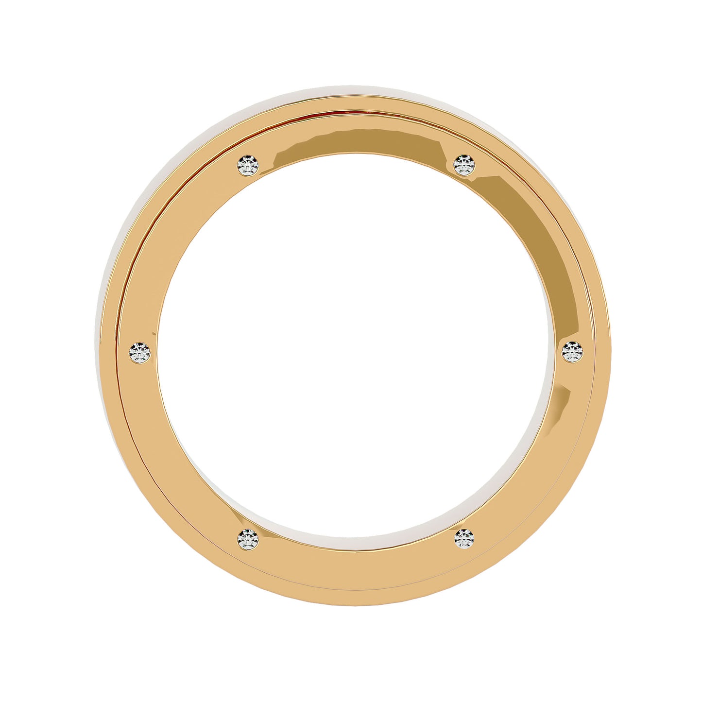 Hidden diamond men's ring