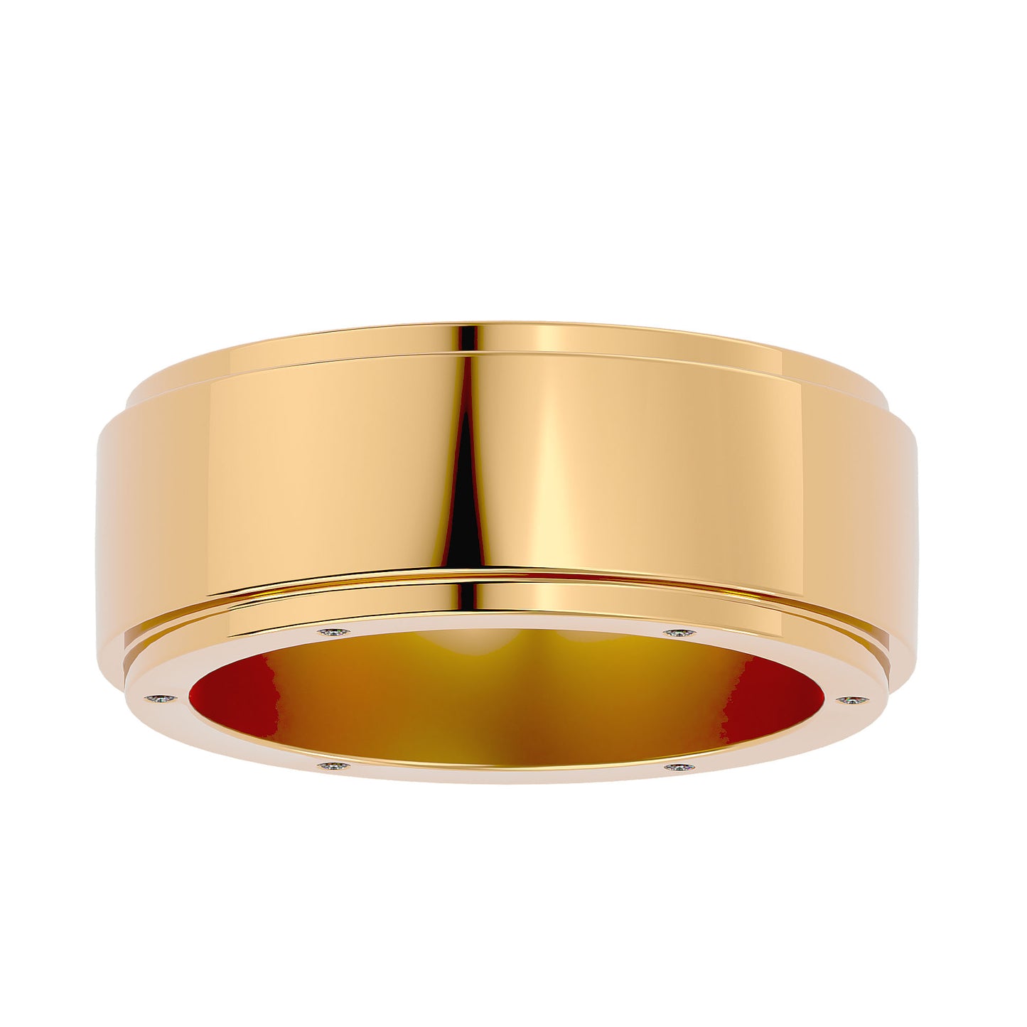 Hidden diamond men's ring