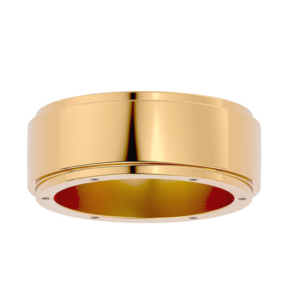 Hidden diamond men's ring