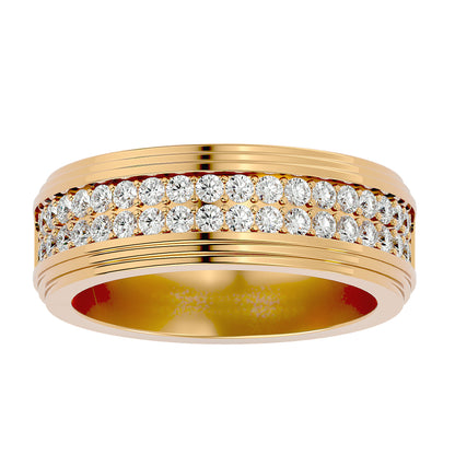 2 row men's ring