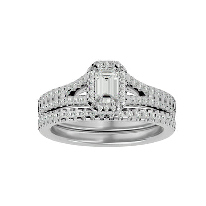 Helene engagement ring and matching band