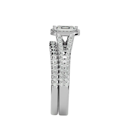 Helene engagement ring and matching band