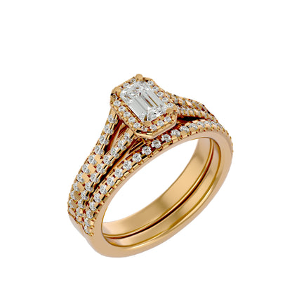 Helene engagement ring and matching band