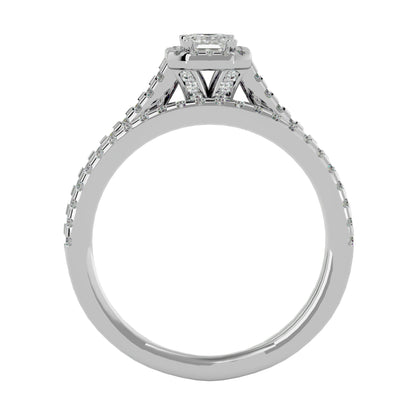 Maggie engagement ring and matching band