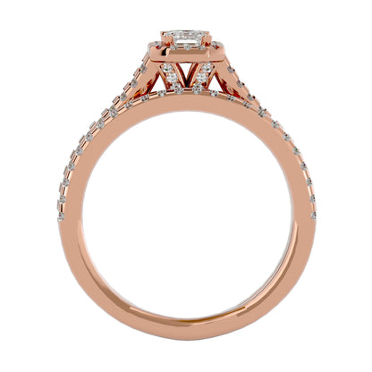 Maggie engagement ring and matching band