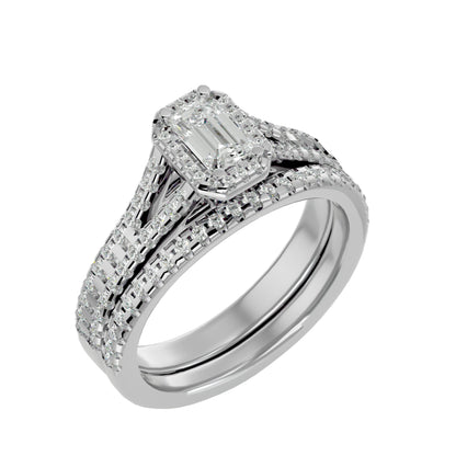 Maggie engagement ring and matching band