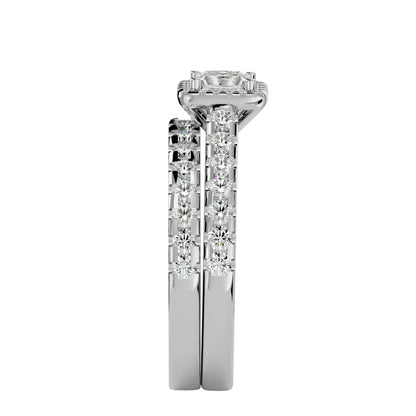 Maze engagement ring and matching band