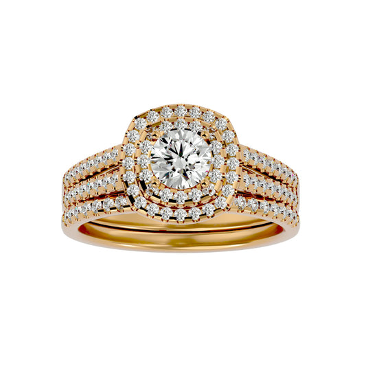 Elle engagement ring & matching band