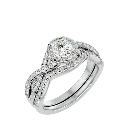 Pierce engagement ring & matching band