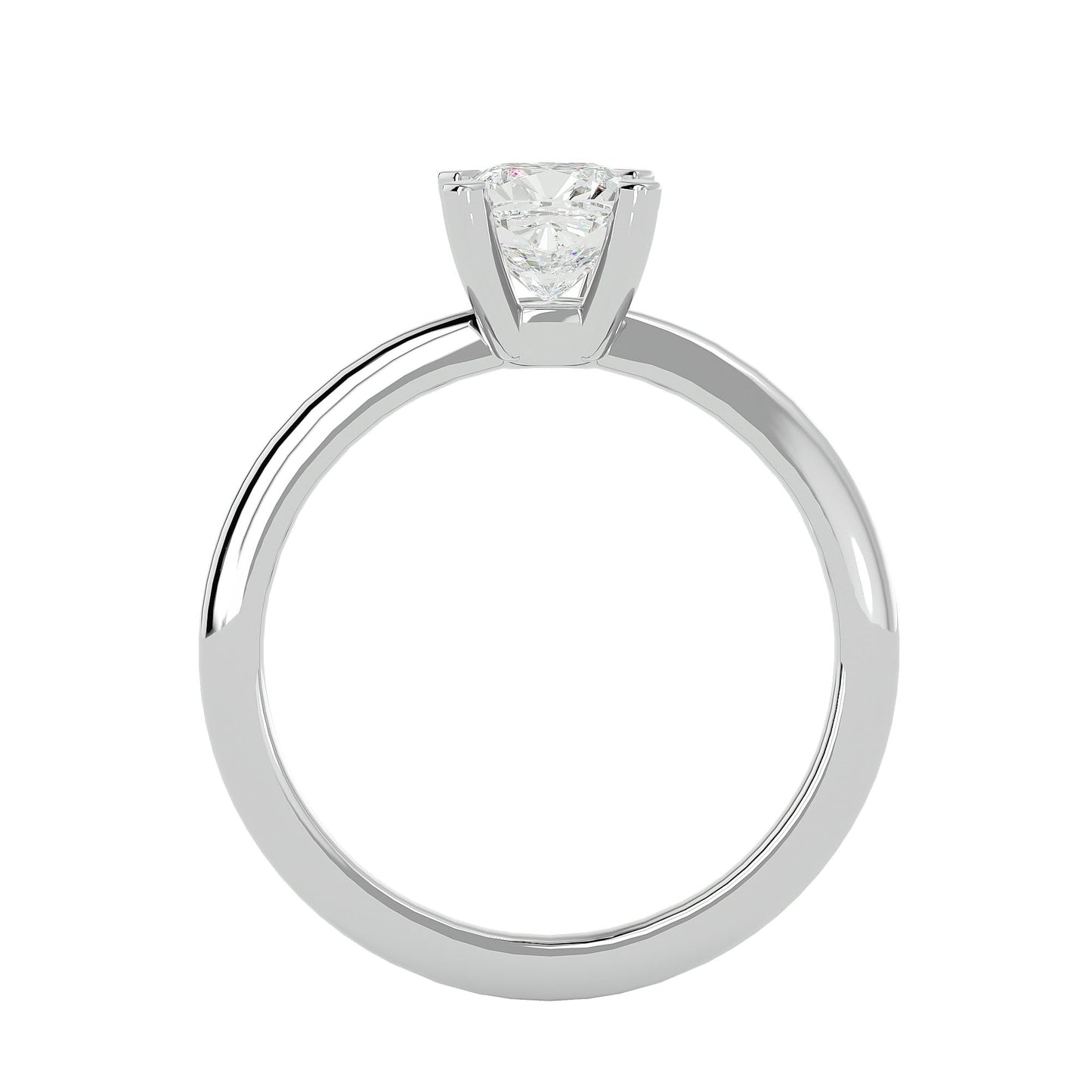 Emerald diamond criss-cross engagement ring