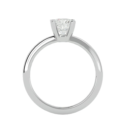 Emerald diamond criss-cross engagement ring